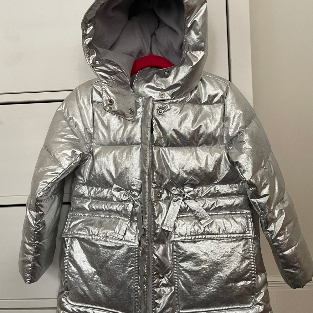 Crewcuts silver puffer coat - new with tags
